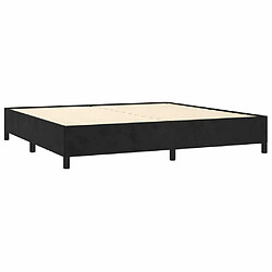 Acheter Maison Chic Lit Adulte - Lit simple Lit à sommier tapissier et matelas moelleux - Meuble de Chambre - Noir 200x200 cm Velours -MN56626