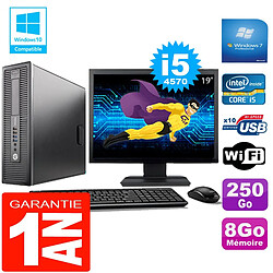 PC HP EliteDesk 800 G1 SFF Core I5-4570 8Go Disque 250 Go Wifi W7 Ecran 19" · Occasion 