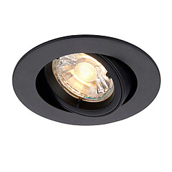 Saxby Downlight Encastré Rond Ajustable Noir Mat 80mm Découpe Dimmable 