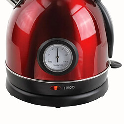 Acheter Bouilloire rétro - LIVOO - Rouge - Thermomètre intégré - Arrêt automatique - 1.8L