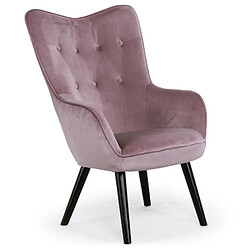 Paris Prix Fauteuil Scandinave Velours Vianey 100cm Rose