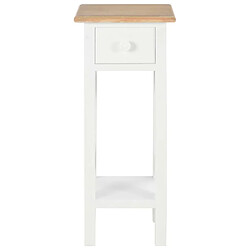 Avis Maison Chic Table d'appoint | Table Basse Blanc 27 x 27 x 65,5 cm Bois -GKD14316