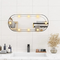 Avis Maison Chic Miroir mural avec lumières LED | Miroir Décoration pour Maison Salle de Bain 30x70 cm verre ovale -GKD13715