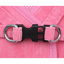 Avis Universal Chats et chiens Gilet de harnais réglable Gilet de servitude réflecteur pour chiots et chiens avec corde de plomb à traction Accessoires pour animaux de compagnie Gilet respirant pour animaux de compagnie | Harnais (rose)