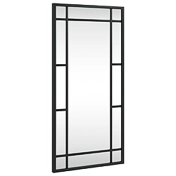 Maison Chic Miroir mural | Miroir Décoration pour Maison Salle de Bain noir 30x60 cm rectangulaire fer -GKD62885