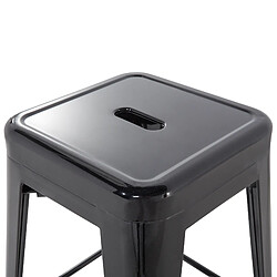 Beliani Tabouret de bar Set de 2 Noir CABRILLO pas cher