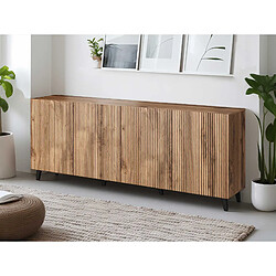 Bestmobilier Come - buffet bas - bois - 200 cm - style contemporain