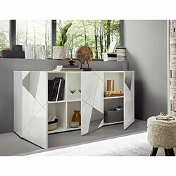 Acheter Tbs Ensemble Sejour : Buffet 3P 181 cm + Meuble TV 181 cm - Victory - Blanc laqué