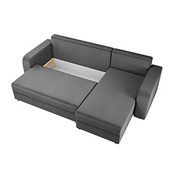 Bestmobilier Harvey - canapé d'angle réversible - convertible - avec coffre - en velours - 4 places - style contemporain