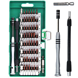 Wewoo Kit d'outils de réparation d'embout de tournevis de précision en acier à outils S2 de 60 1 S2 Vert 