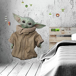 Roommates Sticker Géant repositionnable Disney Mandalorian Bébé Yoda alias Grogu debout 77 CM X 60 CM