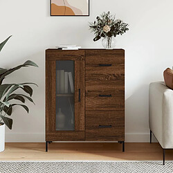 Maison Chic Buffet,Meuble de Rangement,commode pour salon,Cuisine chêne marron 69,5x34x90 cm bois d'ingénierie -MN69402