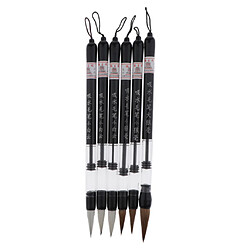 Stylos chinois de calligraphie 6x Stylo Pinceau de Calligraphie avec Encre Rechargeable pour Calligraphie Japonaise Chinoise