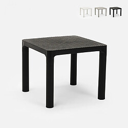 Ahd Amazing Home Design Table basse carré 45x45 cm café bar jardin intérieur extérieur Aviat, Couleur: Noir