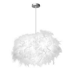 Stoex Lustre D'Intérieur Moderne Ø45CM Lampe À Suspension Romantique Nordique Suspension Luminaire en Plumes Blanches Pures E27