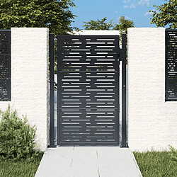 vidaXL Portail de jardin anthracite 105x155 cm conception de carré