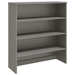 vidaXL Dessus de buffet HAMAR Gris clair 90x30x100 cm Bois de pin