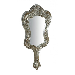 Biscottini Miroir A Main En Bois Finitions Argent F