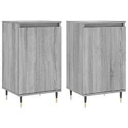 vidaXL Buffets 2 pcs sonoma gris 40x35x70 cm bois d'ingénierie