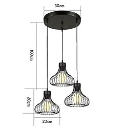 Avis Stoex Rétro Metal Suspension Noir Cage Industriel Vintage Suspensions Luminaire Métal Retro Antique Suspensions Luminaire Cage