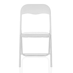 Chaise de conférence / chaise visiteur / chaise pliante TUDELA BASIC PVC blanc hjh OFFICE