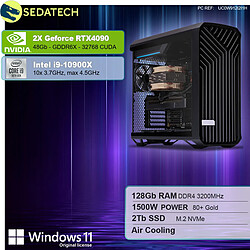 Sedatech Workstation Pro • Intel i9-10900X • 2x RTX4090 • 128Go RAM • 2To SSD M.2 • Windows 11 Pro