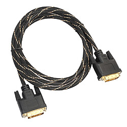 Câble DVI DVI-D 24 + 1 M à M Plaqué or Double Link Lead pour téléviseur 3m