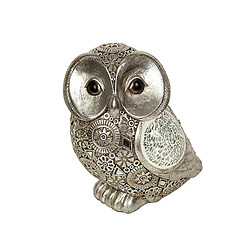 Figurine Décorative Romimex Argenté Résine Hibou 16 x 17 x 11 cm 