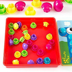 Universal Puzzle tridimensionnel pour enfants jouets boutons colorés assemblage champignon ongles kit bébé puzzle créatif pas cher