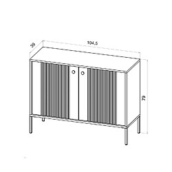 Avis Vivaldi Commode ISEO 2D Cachemire/Dore