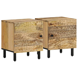 Maison Chic Lot de 2 Tables de chevet - Tables de Nuit 40x33x46 cm Bois de manguier solide