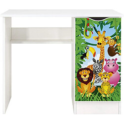 Leomark Bureau blanc avec étagère ROMA - Animaux 