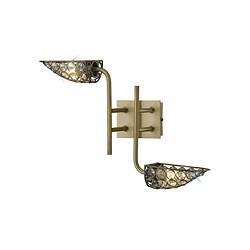 Luminaire Center Applique design Ashton Laiton antique 2 ampoules 26cm