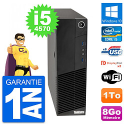 PC Lenovo ThinkCentre M83 SFF Intel i5-4570 RAM 8Go Disque 1To Windows 10 Wifi · Occasion 