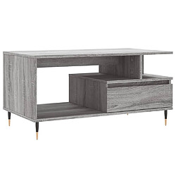 vidaXL Table basse Sonoma gris 90x49x45 cm Bois d'ingénierie