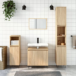 ComfortXL Ensemble De Meubles De Salle De Bain 3 Pièces Chêne Sonoma