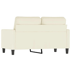 Maison Chic Canapé à 2 places,Sofa de Salon,Canapé droit Crème 120 cm Velours -GKD755497 pas cher