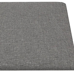 Acheter vidaXL Panneaux muraux 12 pcs Gris clair 30x15 cm Tissu 0,54 m²