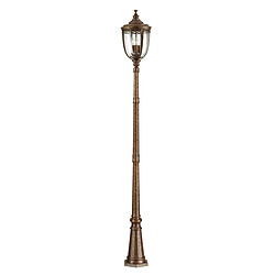 Elstead Lighting Grand lampadaire extérieur à 3 ampoules bronze britannique IP44, E14