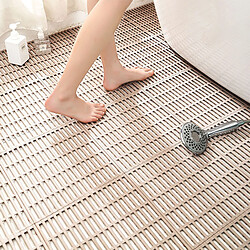 LUUCOZK Tapis de bain antidérapants absorbants à séchage rapide, tapis de décoration de salle de bain-abricot-Ensemble de 12 pièces 30x30cm 