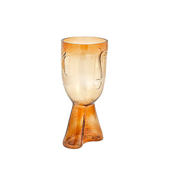 Vase Romimex Ambre verre Visage 16 x 32 x 16 cm 