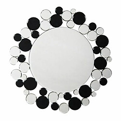 Paris Prix Miroir Mural Design Bubble 80cm Argent & Noir