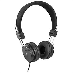 Totalcadeau Casque audio serre-tête (3.5 mm) Noir - Ecouteurs avec prise jack câble 1,5 m pas cher