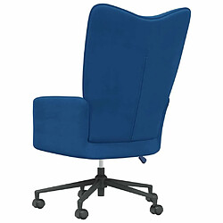 Acheter Maison Chic Chaise de relaxation | Fauteuil relax Bleu Velours -GKD27535