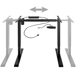 Avis Helloshop26 Bureau assis debout meuble acier (piètement) 3 fonctions 1 moteur noir 08_0000389