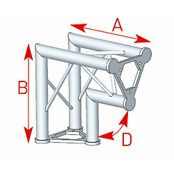 57ASD23 / Angle 2 départs vertical 90° lg 0m40 x 0m40 ASD