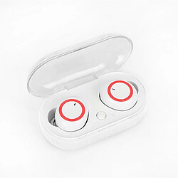 Y50 Tws Casque Sans Fil Compatible Bluetooth Stéréo Sports Conception Ergonomique Casque Écouteurs Blanc Rouge 