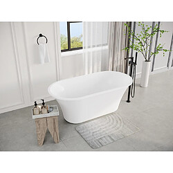 Vente-Unique Baignoire îlot design - 193 L - 150 x 75 x 58 cm - Blanche - NOEMIE II 