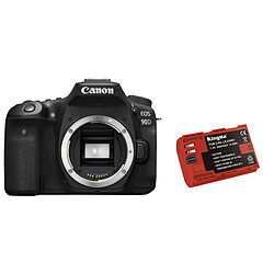 Canon EOS 90D Boîtier + Kingma 2000mAh Battery (Canon LP-E6NH) 