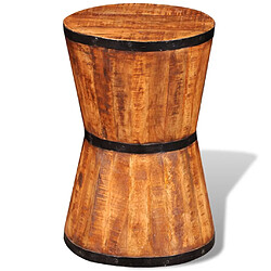 vidaXL Tabouret sablier Bois de manguier brut 